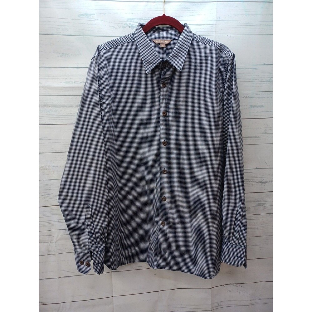 Great Northwest Clothing Company Long Sleeve Button Up Shirt Mens XL Plaid Blue